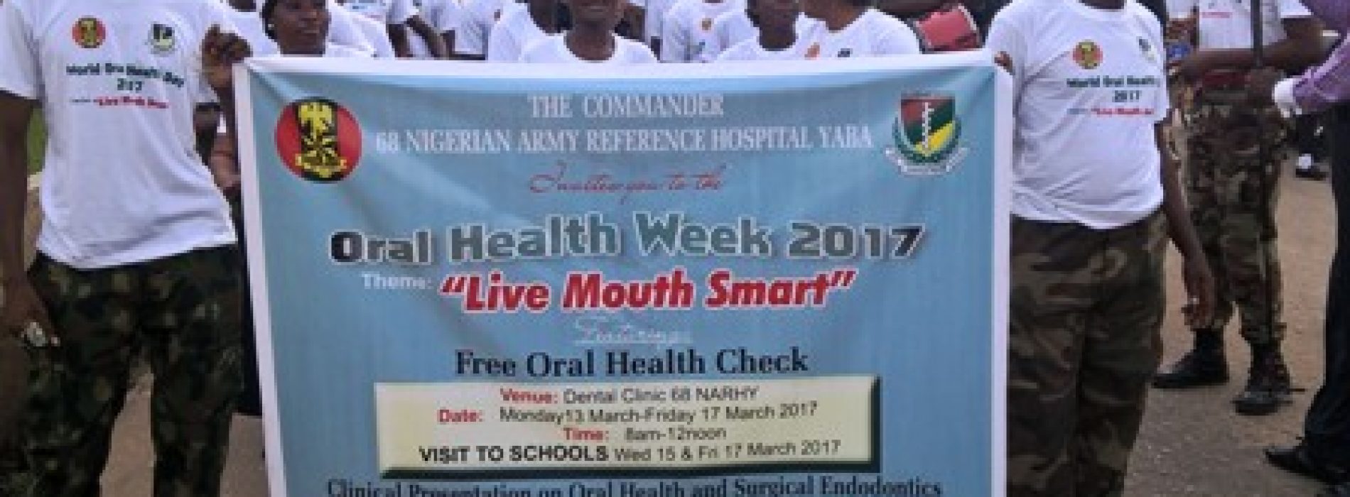 Army hospital walks for oral hygiene